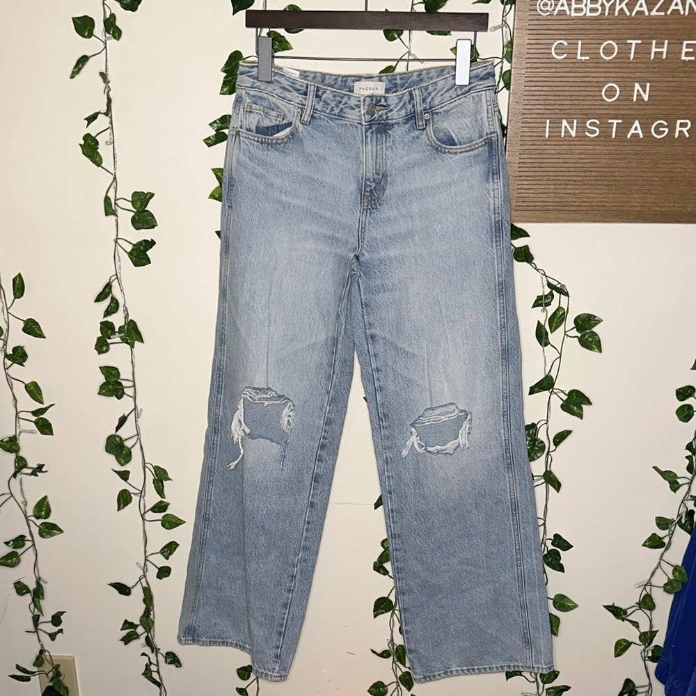 Pacsun Casey Low Rise Baggy Ripped Distressed Jeans